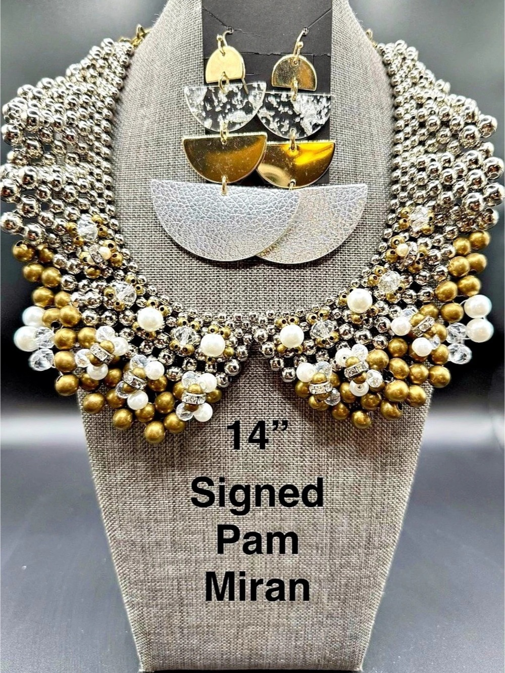 Pam Miran Statement Necklace Gold & Silver